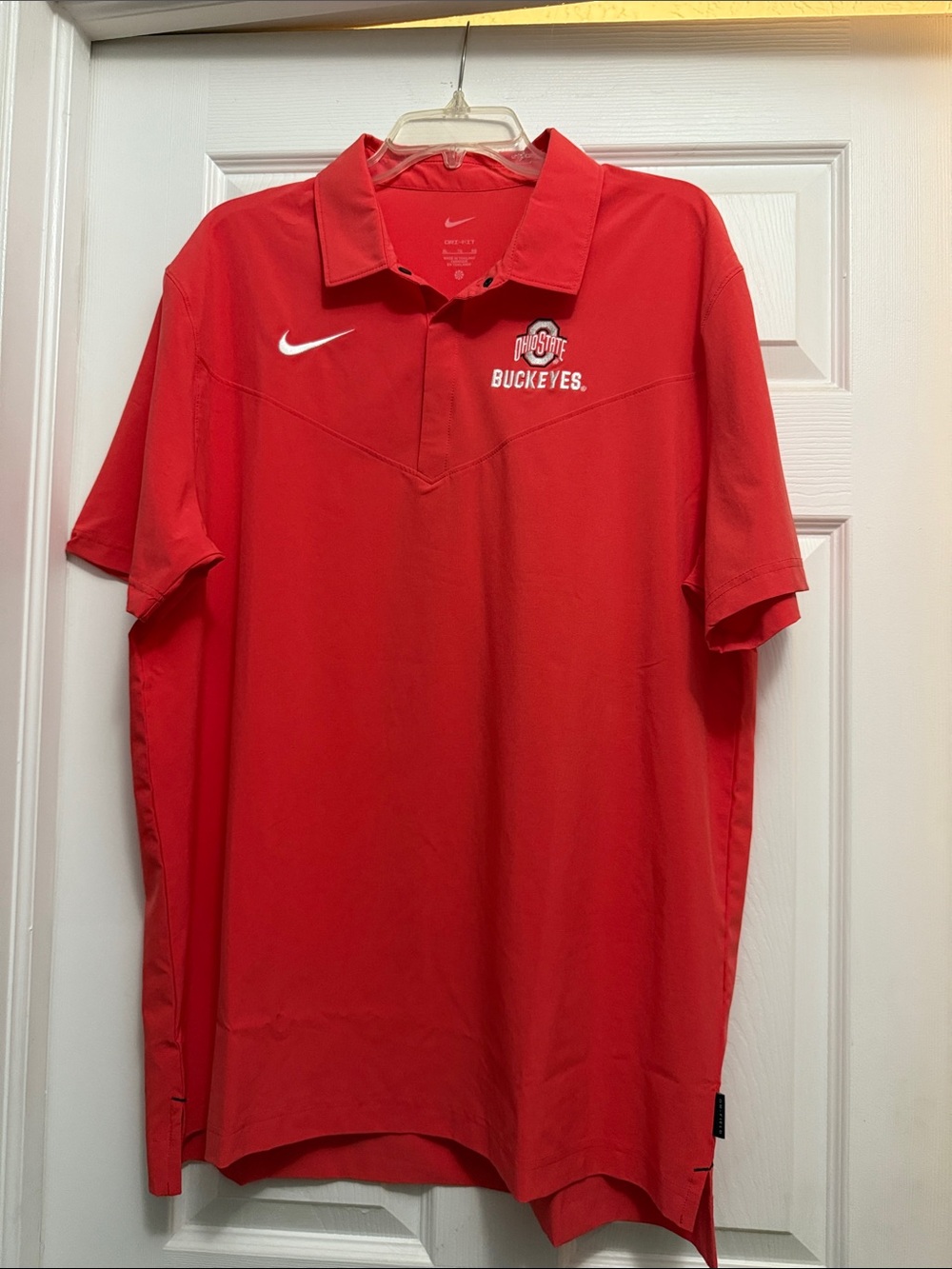 Nike Dri-Fit Ohio State Buckeyes Coaches Polo snap placket SZ XL